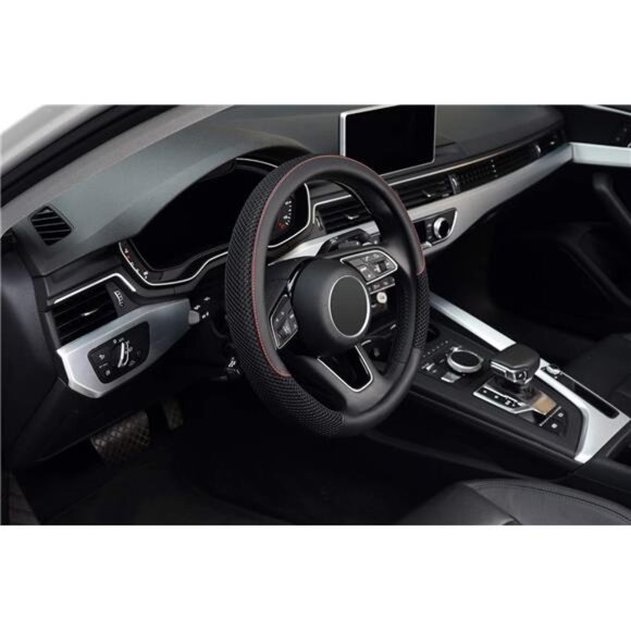 Steering Wheel Cover, Universal 15 inch, Microfiber Leather Viscose, - Picture 6 of 7